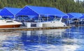 Boardwalk Marina Piers Boats Reflection Lake Coeur d`Alene Idaho