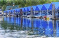 Boardwalk Marina Piers Boats Reflection Lake Coeur d`Alene Idaho