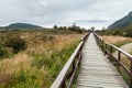 Boardwalk in National Park Tierra del Fuego Royalty Free Stock Photo