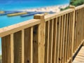 Boardwalk next to a beach