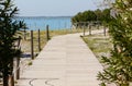 Boardwalk Next to the Beach Royalty Free Stock Photo
