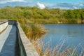 Boardwalk on Oso Flaco Lake Trail in Oceano, California