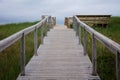 Boardwalk over the dunes in Prince Edward Island Royalty Free Stock Photo