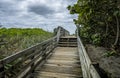 Boardwalk Over the Dunes and to the Clouds Royalty Free Stock Photo