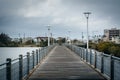 Boardwalk over Lake Holly, in Virginia Beach, Virginia.