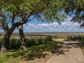 Boardwalk over Marsh at Fort Fisher State Historic Site Royalty Free Stock Photo