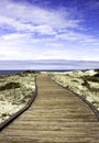 Boardwalk over sand dunes Royalty Free Stock Photo