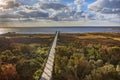 Boardwalk Pamlico Sound Autumn Salvo North Carolina Outer Banks