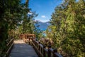 Boardwalk path at Arrayanes National Park - Villa La Angostura, Patagonia, Argentina Royalty Free Stock Photo