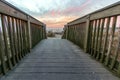 Boardwalk Path To Myrtle Beach Ocean Royalty Free Stock Photo
