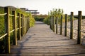 Boardwalk Path Towards Building