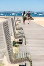 Arcachon, France. Boardwalk at seaside