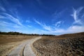 Boardwalk on a sand dune in the Naglu Reserve Royalty Free Stock Photo