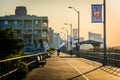 The boardwalk at sunrise in Ventnor City, New Jersey.