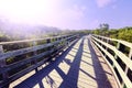 Boardwalk in swamp Royalty Free Stock Photo