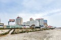 Boardwalk with Taj Mahal Hotel Royalty Free Stock Photo