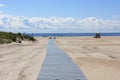 Boardwalk to the Beach on a Sunny Day