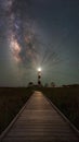 Boardwalk To Bodie Light and The Milky Way Galaxy