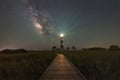 Boardwalk To Bodie Light and The Milky Way Galaxy