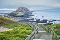 Boardwalk to The Nobbies conservation area in Phillip Island, Victoria state of Australia.