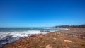 Boardwalk walking path on Moonstone Beach in Cambria California United States Royalty Free Stock Photo