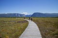 Boardwalk at Western Brook Pond in Gros Morne National Park in Newfoundland Royalty Free Stock Photo