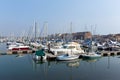 Boast and yachts Weymouth North Quay marina Dorset UK with boats and yachts on a calm summer day Royalty Free Stock Photo