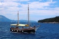 Boat in Adriatic sea Royalty Free Stock Photo