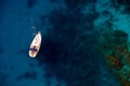 Boat on Aegean sea Royalty Free Stock Photo