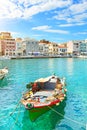 Boat. Agios Nikolaos Royalty Free Stock Photo