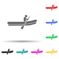 Boat, air multi color style icon. Simple glyph, flat vector of water transportation icons for ui and ux, website or mobile Royalty Free Stock Photo