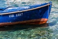 Boat along the Kolocep quayside Royalty Free Stock Photo