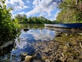 Boat Amazing with the paysage Royalty Free Stock Photo