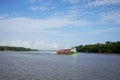 Boat in Amazon river Royalty Free Stock Photo