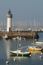 Port Haliguen lighthouse in Brittany, France