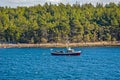 Boat in the archipel skerries