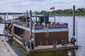 Boat bar in Warsaw, Poland Royalty Free Stock Photo
