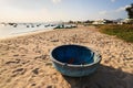 Boat basket at My Hiep beach in sunset, Ninh Thuan, Vietnam