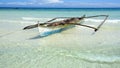 Boat on a beach, Bohol Island, Philippines Royalty Free Stock Photo