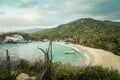 Boat in beach in Colombia, Caribe Royalty Free Stock Photo