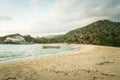 Boat in beach in Colombia, Caribe Royalty Free Stock Photo