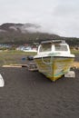 Boat on beach in Greenland