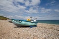 Boat on the beach at Hallsands, Devon Royalty Free Stock Photo