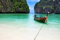 Boat on the beach at Koh phi phi island Phuket, Thailand