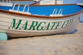 Boat on the beach in Margate New Jersey