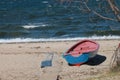 Boat on the beach in Rewa Royalty Free Stock Photo