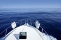 Boat on the blue Mediterranean Sea yachting Royalty Free Stock Photo