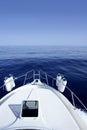 Boat on the blue Mediterranean Sea yachting Royalty Free Stock Photo