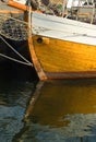 Boat bow and reflection Royalty Free Stock Photo