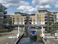 Boat at Brentford Marina, London, UK,